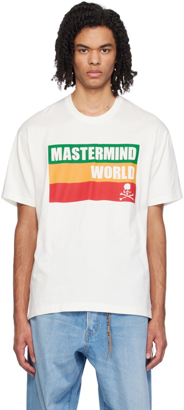 Photo: MASTERMIND WORLD White Printed T-Shirt