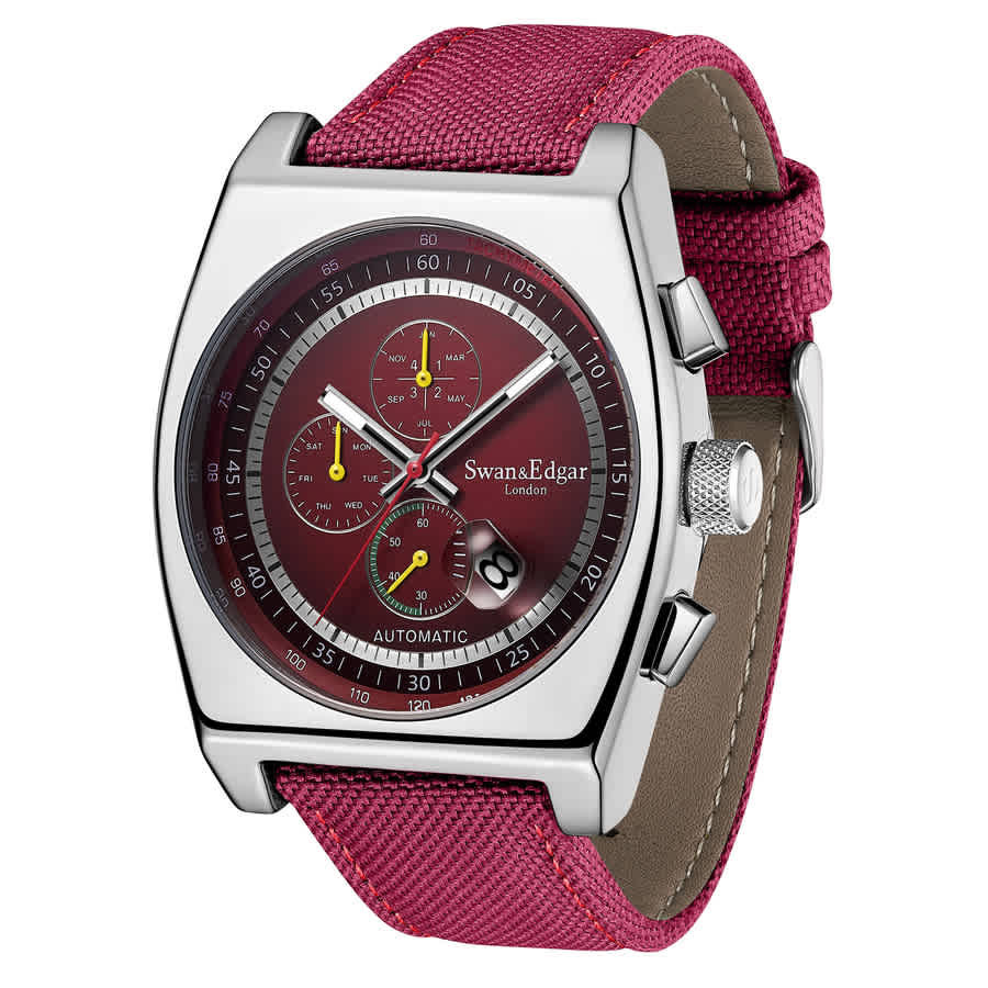 Swan & Edgar Retro Racer Automatic Red Dial Mens Watch SE01221