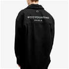 Wooyoungmi Men's Back Logo Denim Shirt in Black