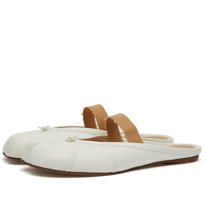 Photo: Maison Margiela Women's Tabi Ballerina Mule in White