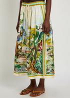 Alemais Jungle Boogie Printed Silk Culotte Trousers Multicoloured