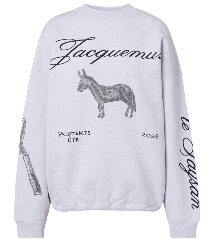Photo: Jacquemus Ane embroidered cotton sweatshirt