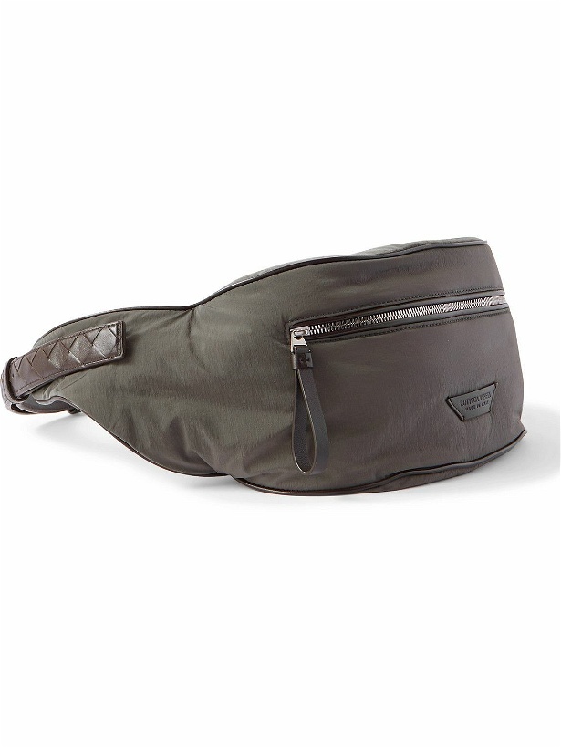 Photo: Bottega Veneta - Leather-Trimmed Shell Belt Bag