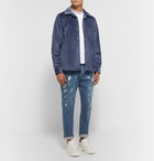 Acne Studios - River Tapered Paint-Splattered Stretch-Denim Jeans - Men - Mid denim