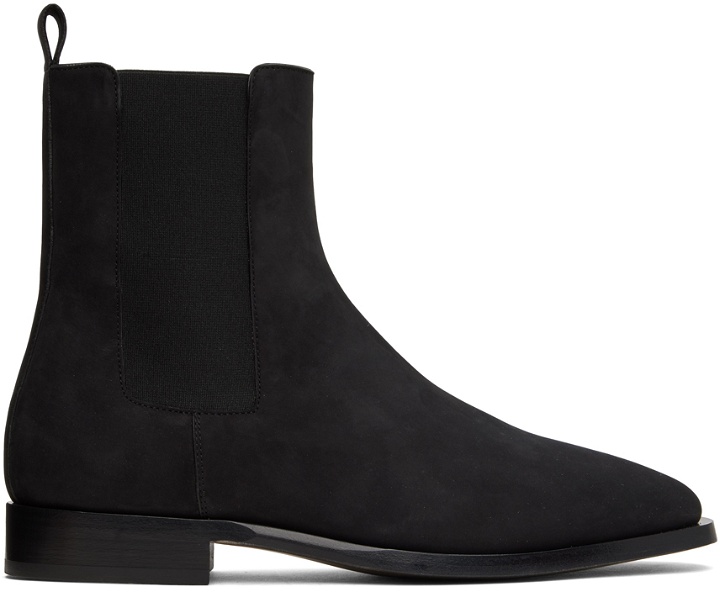 Photo: The Row Black Grunge Chelsea Boots
