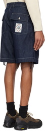 C.P. Company Blue 3/1 Denim Shorts