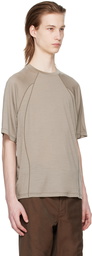 Goldwin 0 Taupe Paneled T-Shirt