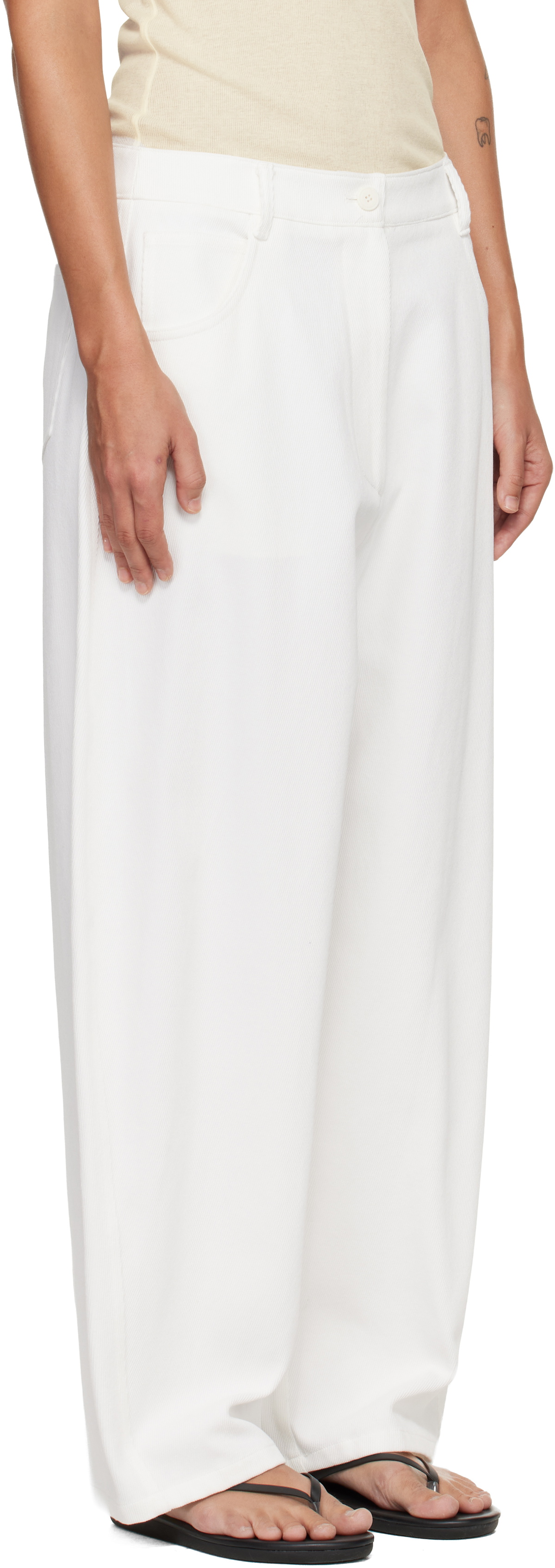 LE17SEPTEMBRE White Oblong Trousers