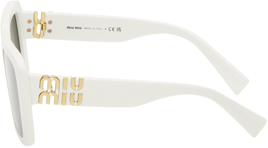 Miu Miu Eyewear White Glimpse Sunglasses Miu Miu