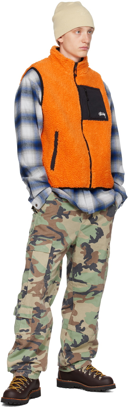 Stüssy Orange Zip Reversible Vest Stussy