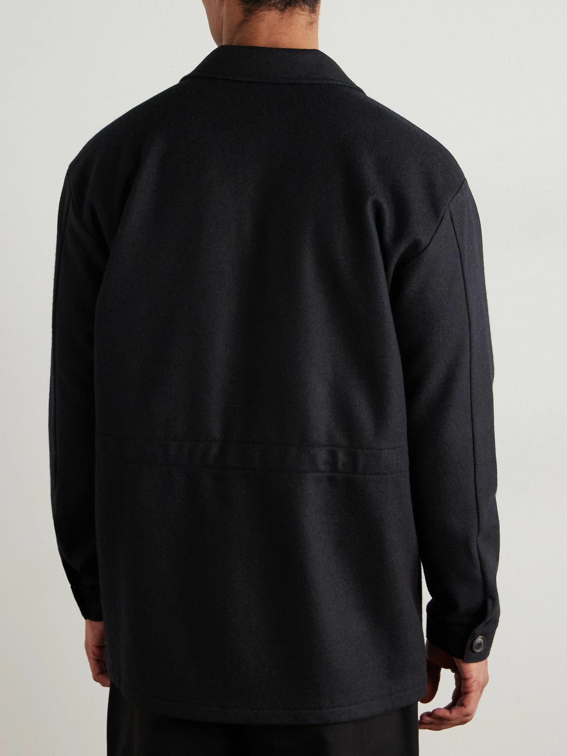 Ghiaia Cashmere - Wool-Flannel Jacket - Black