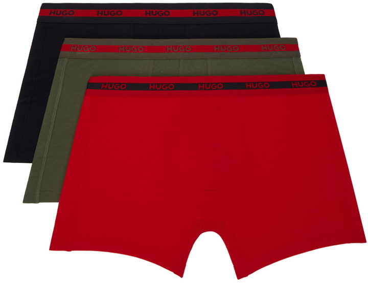 Photo: Hugo Three-Pack Multicolor Boxer Briefs