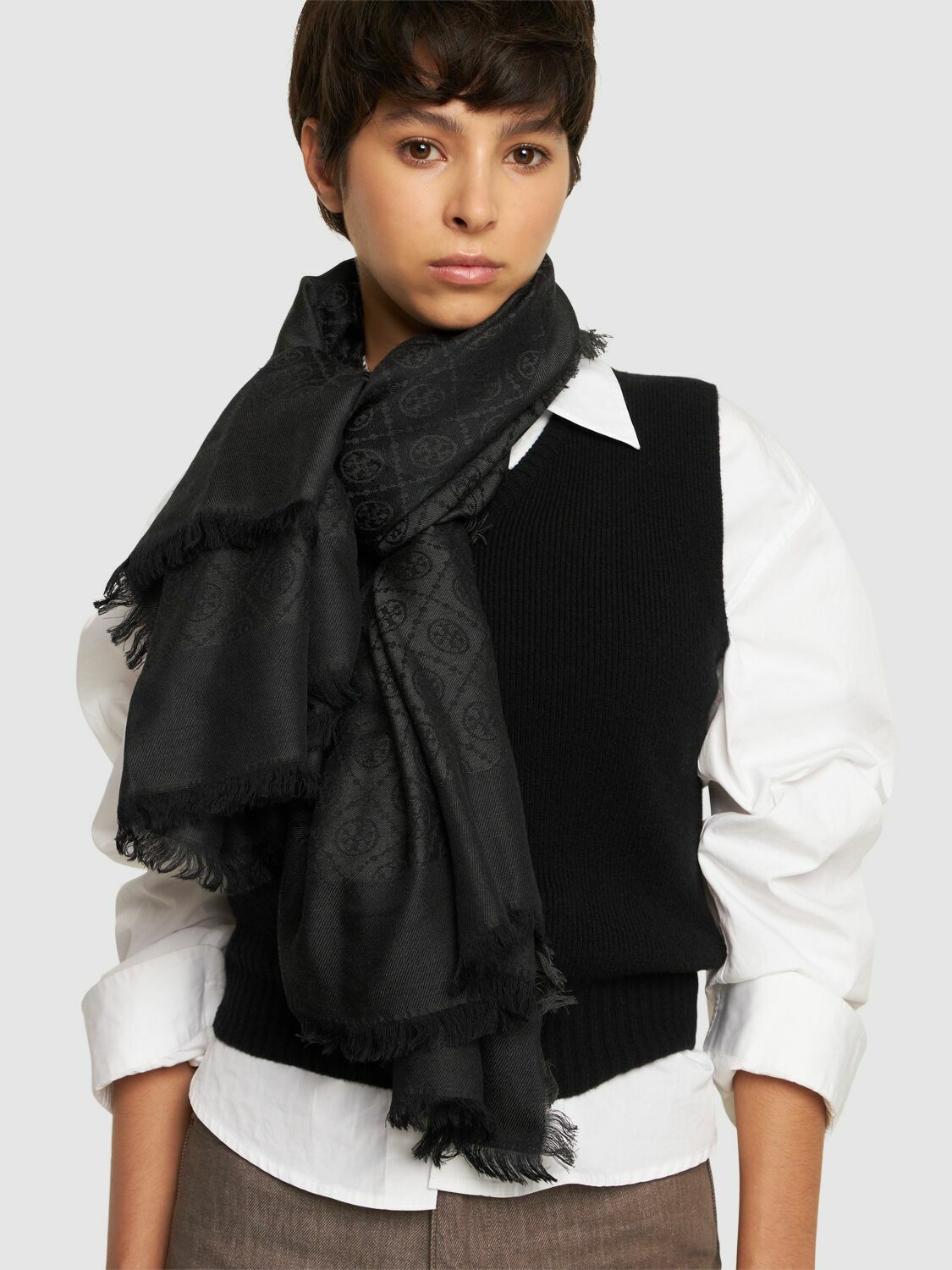 Tory Burch - Woman - Black - Scarf main image 1