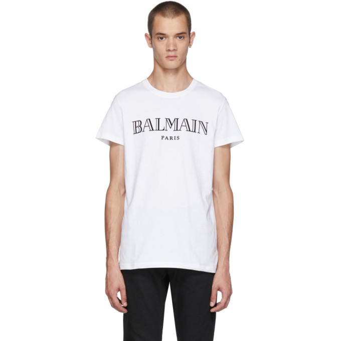 Photo: Balmain White Logo T-Shirt