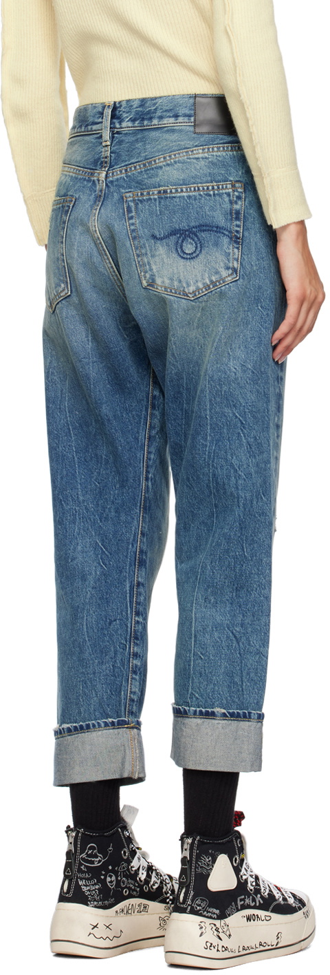 R13 Blue Crossover Jeans R13