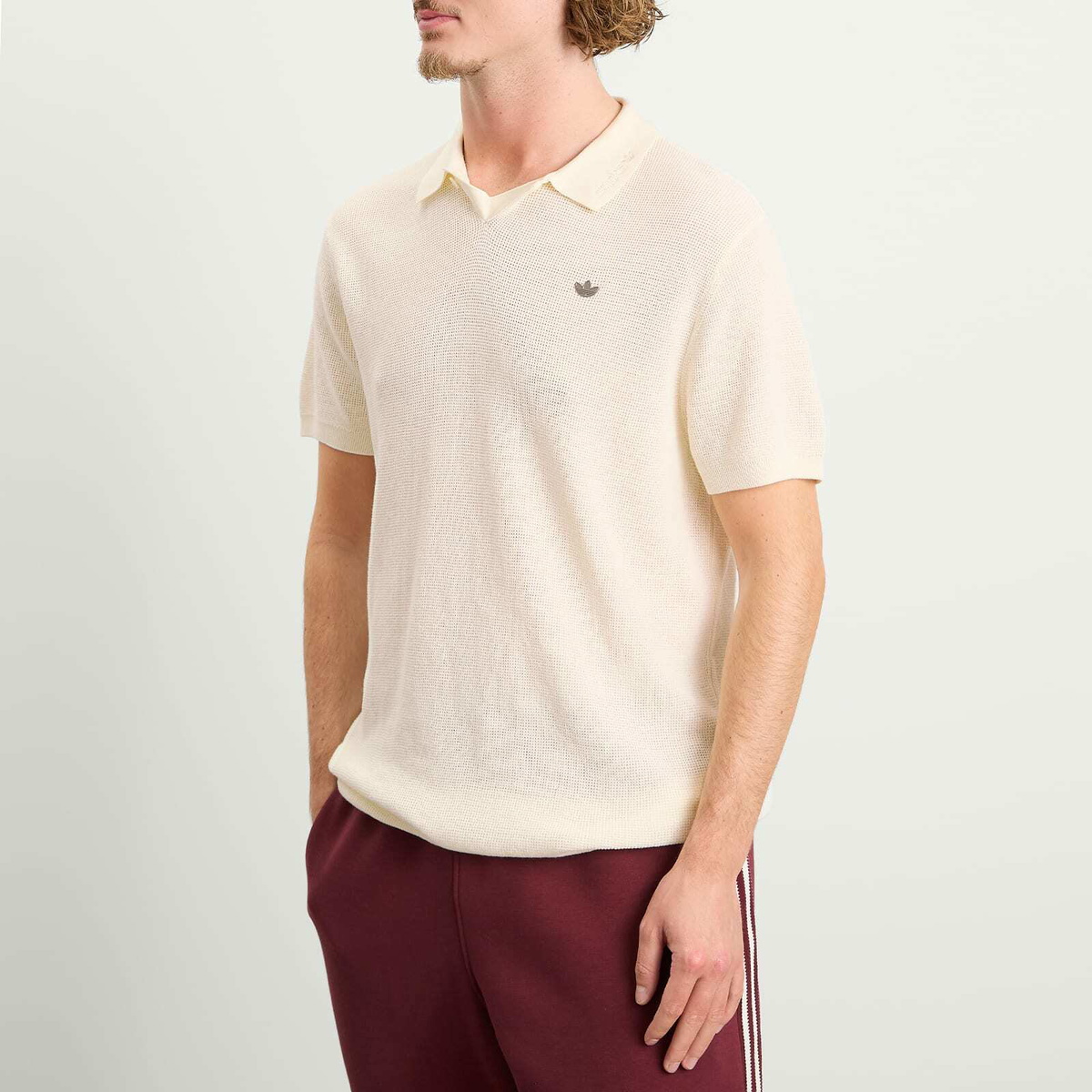 Adidas Men's Polo Shirt in Cream White