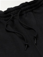 Comme des Garçons HOMME - Wide-Leg Logo-Embroidered Cotton-Jersey Drawstring Shorts - Black