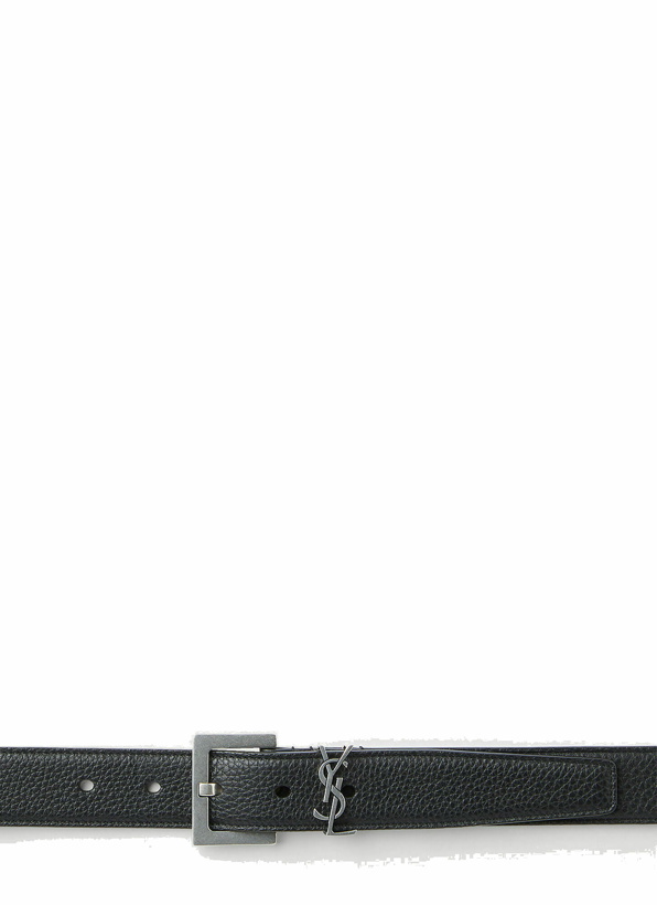 Photo: YSL Plaque Belt in Black