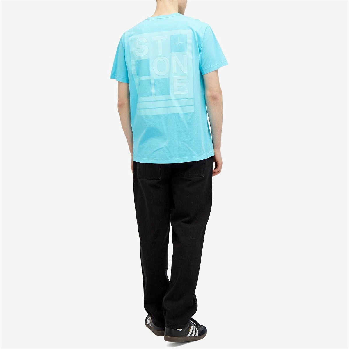 Stone Island Men's Abbreviation Three Graphic T-Shirt in Turquoise