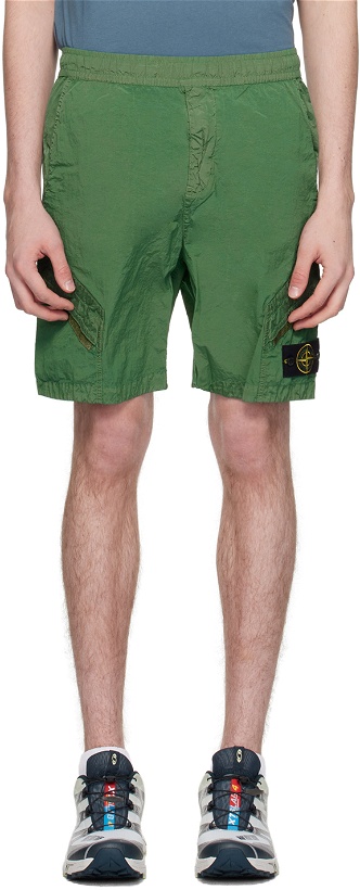 Photo: Stone Island Green Drawstring Shorts