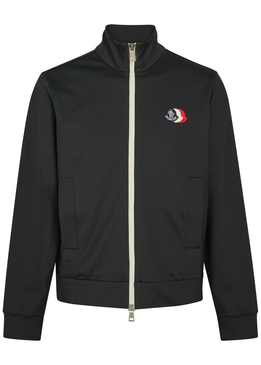 Moncler Logo-appliquéd Jersey Jacket Dark Blue