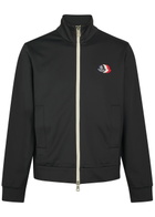 Moncler Logo-appliquéd Jersey Jacket Dark Blue
