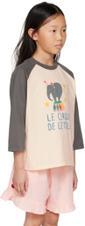 Jellymallow Kids Off-White Elephant Long Sleeve T-Shirt
