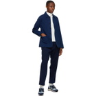 Blue Blue Japan Navy Washed Sashiko Coverall Jacket