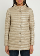 Herno Reversible Padded Shell Jacket Pink And White