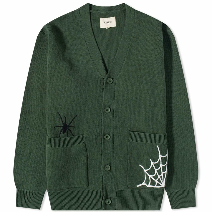 Photo: Heresy Men's Spider Cardigan in Green