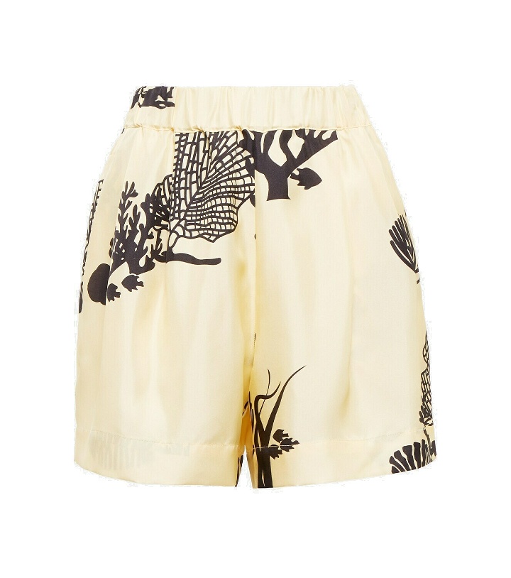 Photo: Asceno - Zurich printed silk twill shorts