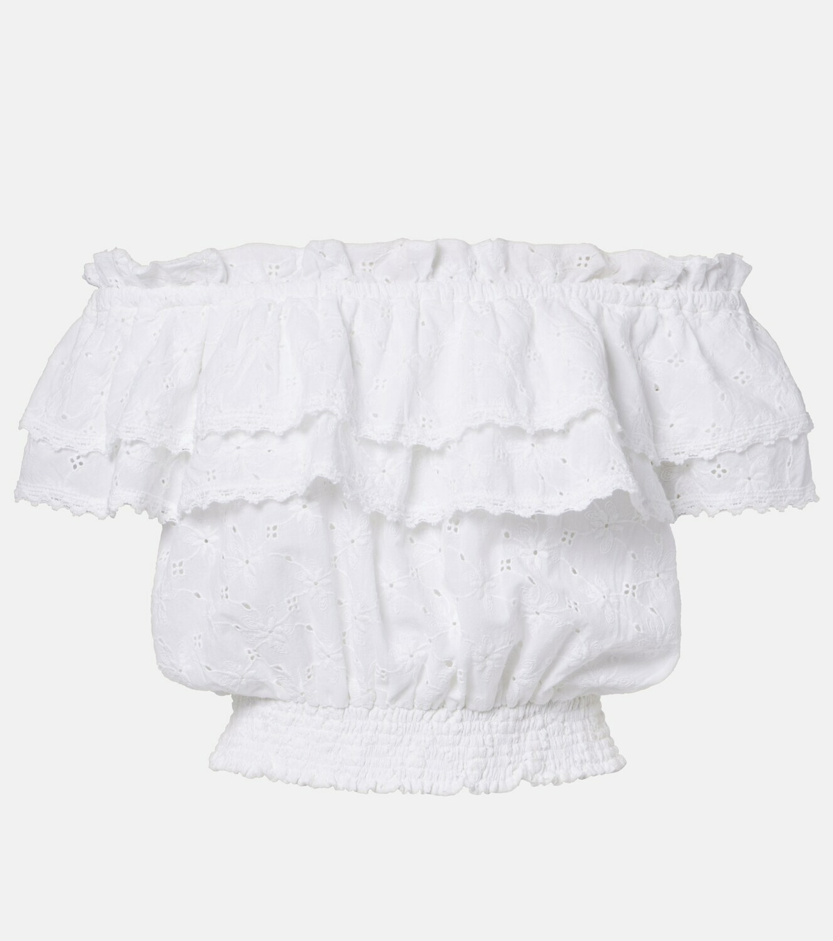 Melissa Odabash Ruth broderie anglaise cotton crop top
