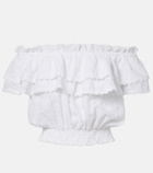 Melissa Odabash Ruth broderie anglaise cotton crop top