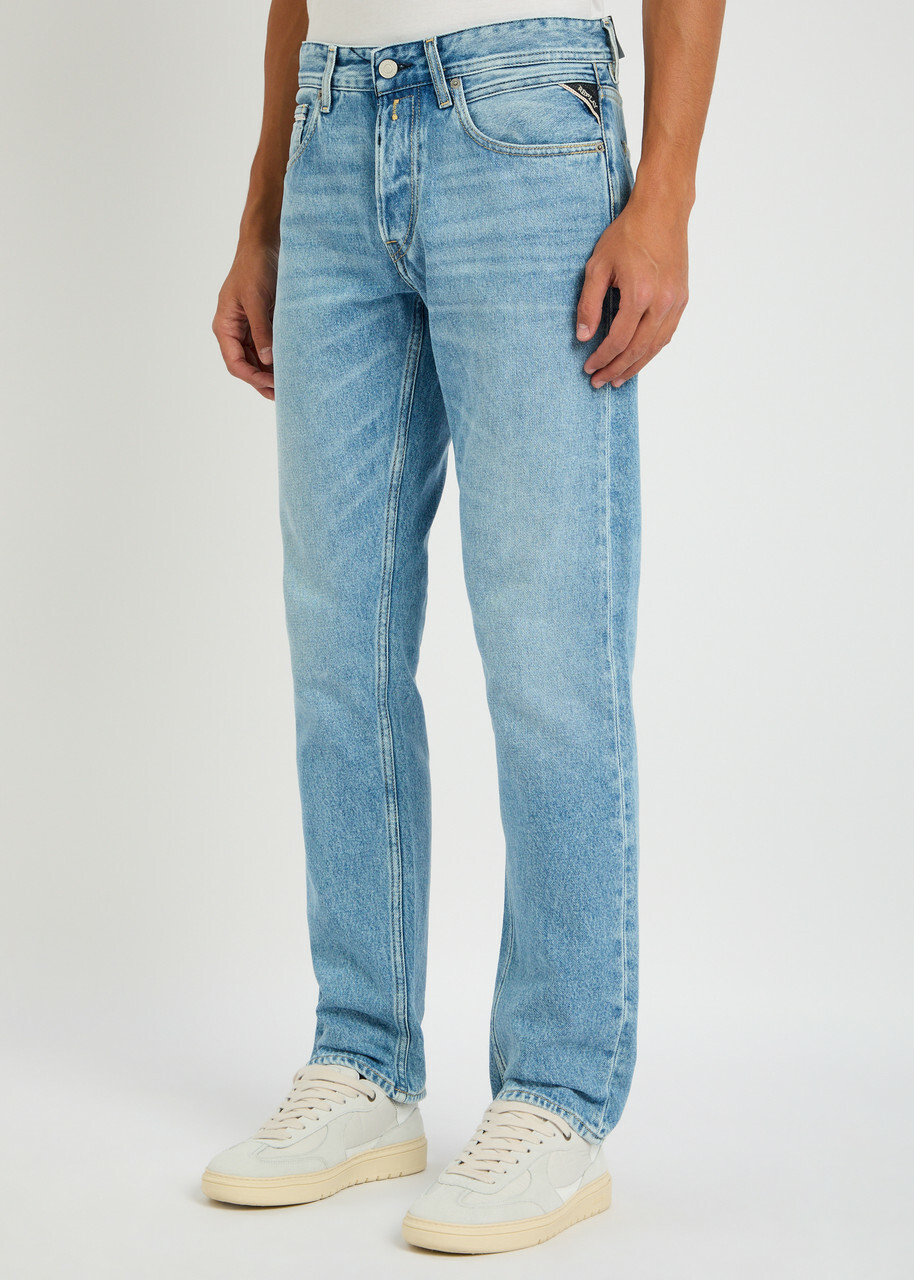 Replay Grover Straight-leg Jeans Light Blue