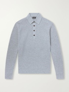 Zegna - Oasi Cashmere-Piqué Polo Shirt - Gray