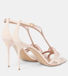 Balmain Lips suede sandals