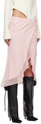 GUIZIO Pink Bellamar Midi Skirt