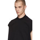 Rick Owens Black Mock Neck T-Shirt