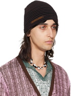 Isa Boulder SSENSE Exclusive Black & Brown Caterpillar Beanie