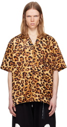 MASTERMIND WORLD Brown Leopard SS Shirt