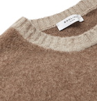 Boglioli - Slim-Fit Brushed Virgin Wool and Cashmere-Blend Sweater - Brown