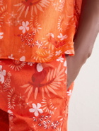 Vilebrequin - Charli Camp-Collar Printed Ramie Shirt - Orange