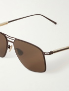 Brunello Cucinelli - Aviator-Style Titanium Sunglasses