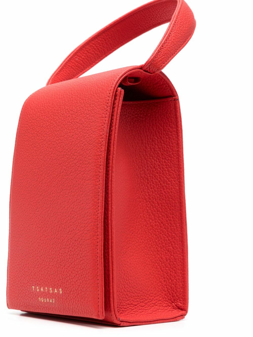 Tsatsas Red Malva Leather Tote Bag