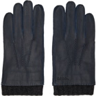 Paul Smith Navy Deerskin Gloves