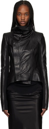 Rick Owens Black Temple Naska Leather Jacket