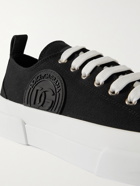 Dolce & Gabbana - Portofino Logo-Appliquéd Canvas Sneakers - Black