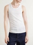 Aimé Leon Dore - Pointelle-Knit Cotton and Linen-Blend Tank Top - White