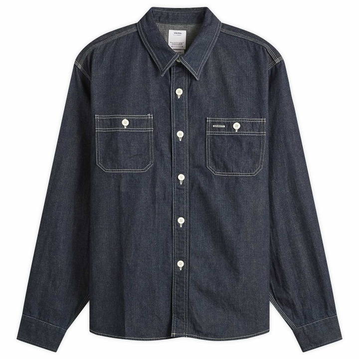 Photo: Visvim Men's Mud Wash Denim Shirt in Indigo