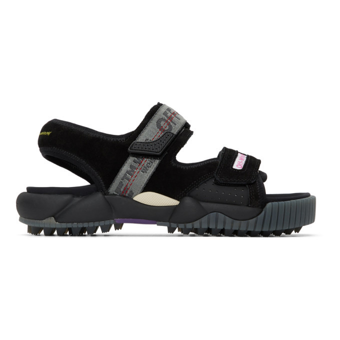 Photo: Off-White Black Oddsy Minimal Trekking Sandals